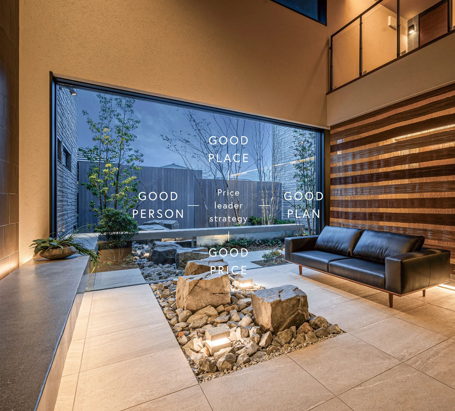 Price leader strategy GOOD PLACE GOOD PERSON GOOD PLAN GOOD PRICE