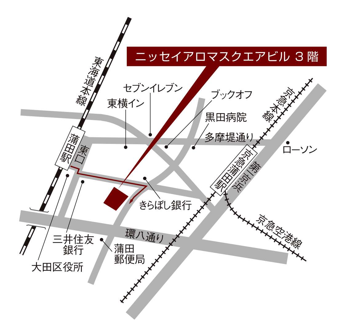 シャーメゾンステーション蒲田周辺地図