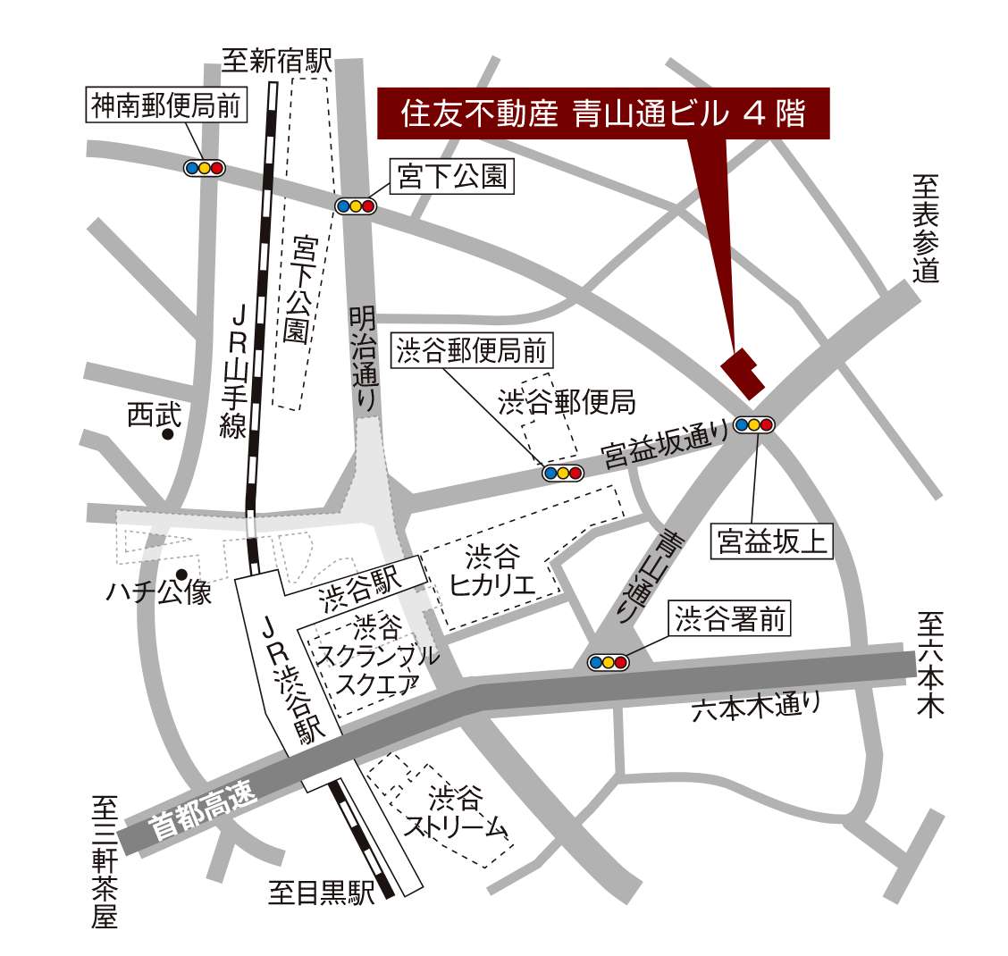 シャーメゾンステーション渋谷周辺地図