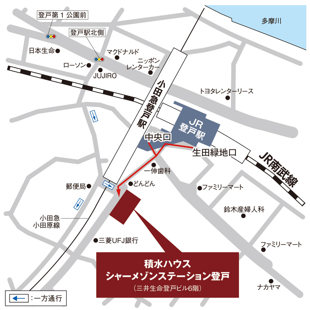 シャーメゾンステーション登戸周辺地図