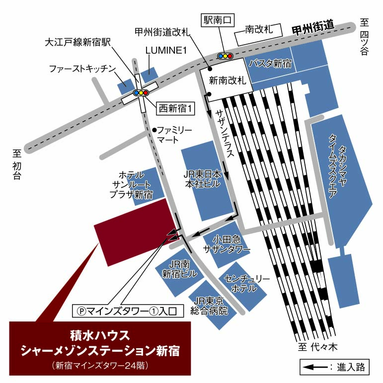 シャーメゾンステーション新宿周辺地図