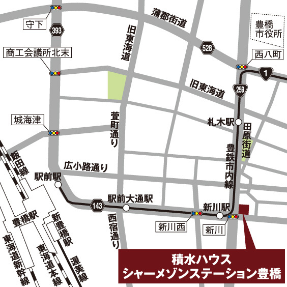 シャーメゾンステーション豊橋周辺地図