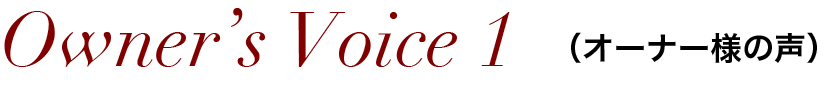 Owner’s Voice 1
