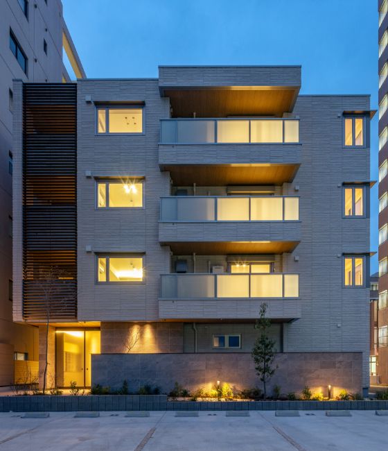 賃貸側から見た賃貸住宅の外観の画像