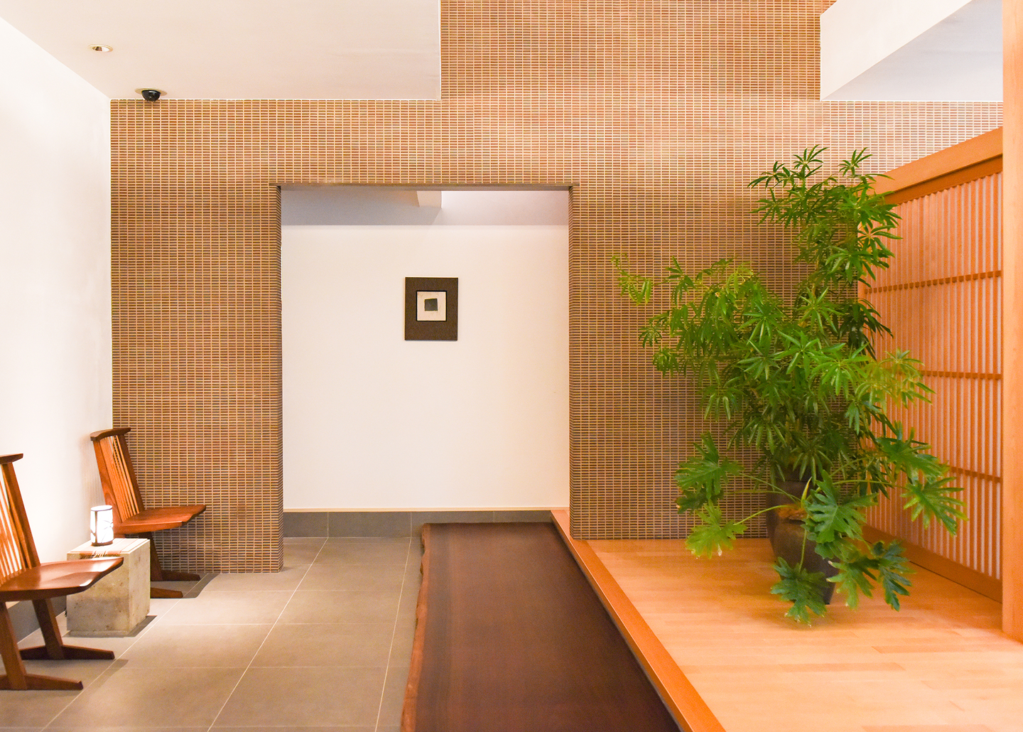 自然が見える眺めの良いウッドデッキ