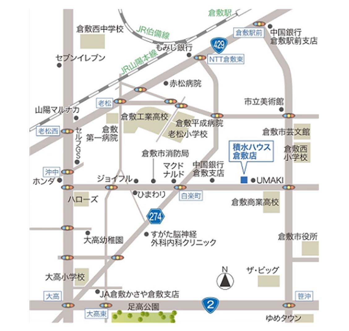 シャーメゾンステーション倉敷周辺地図